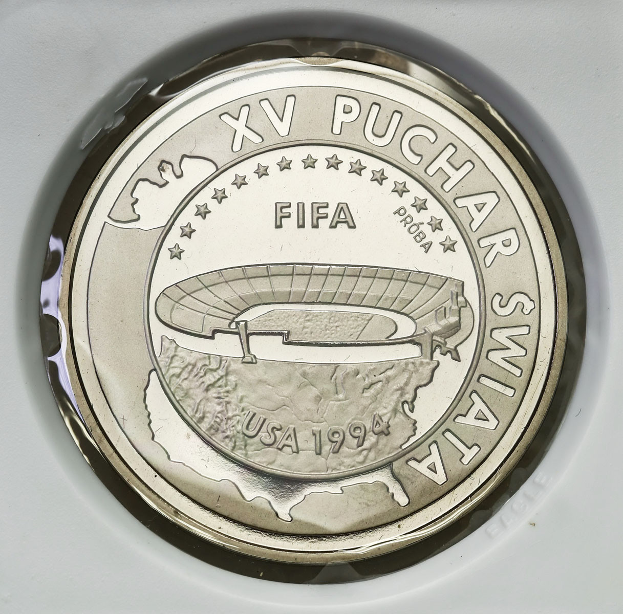 PRL. PRÓBA Nikiel 1000 złotych 1994 - FIFA